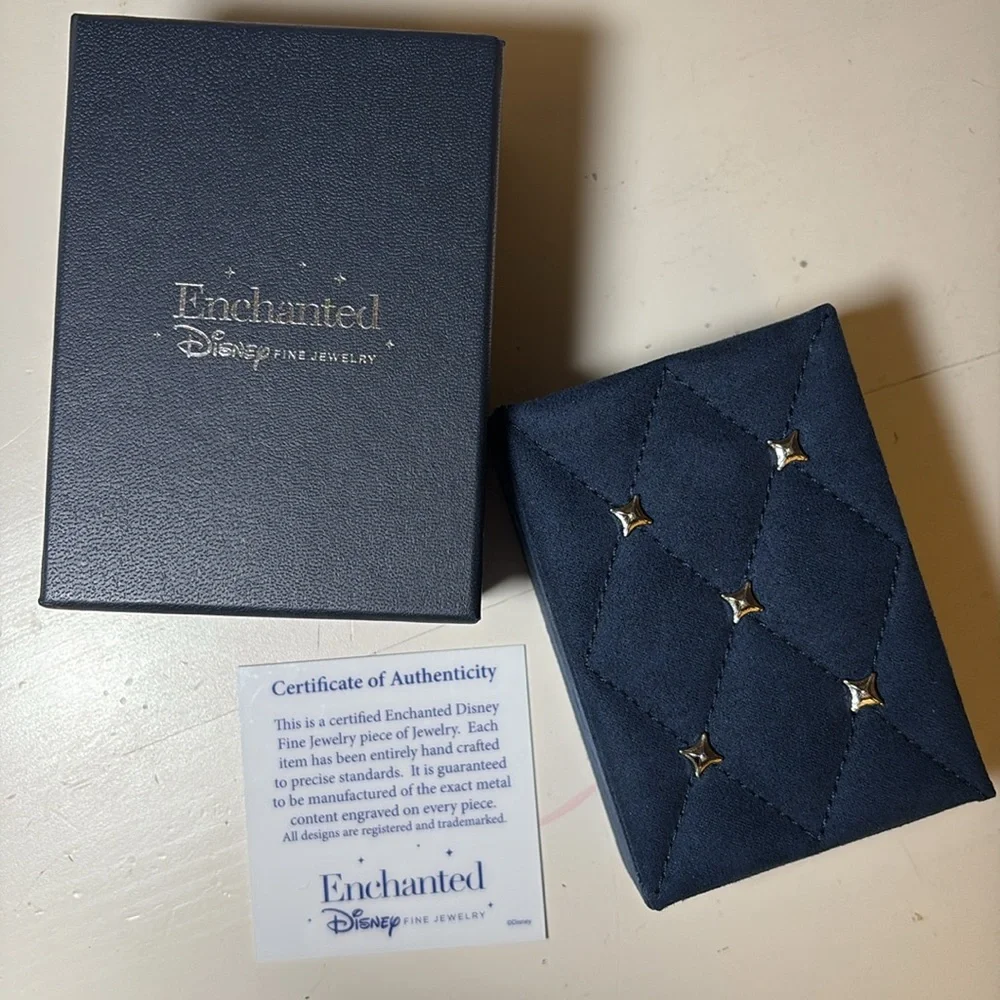 Enchanted Disney Fine Jewelry Diamond Majestic Princess Castle Pendant Necklace - Picture 5 of 6